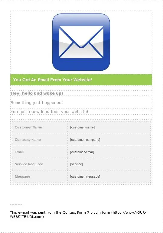 contact form 7 email formatting styling - TuongAds